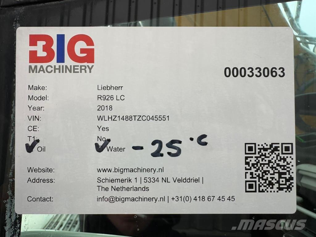 Liebherr R926 LC Escavadoras de rastos