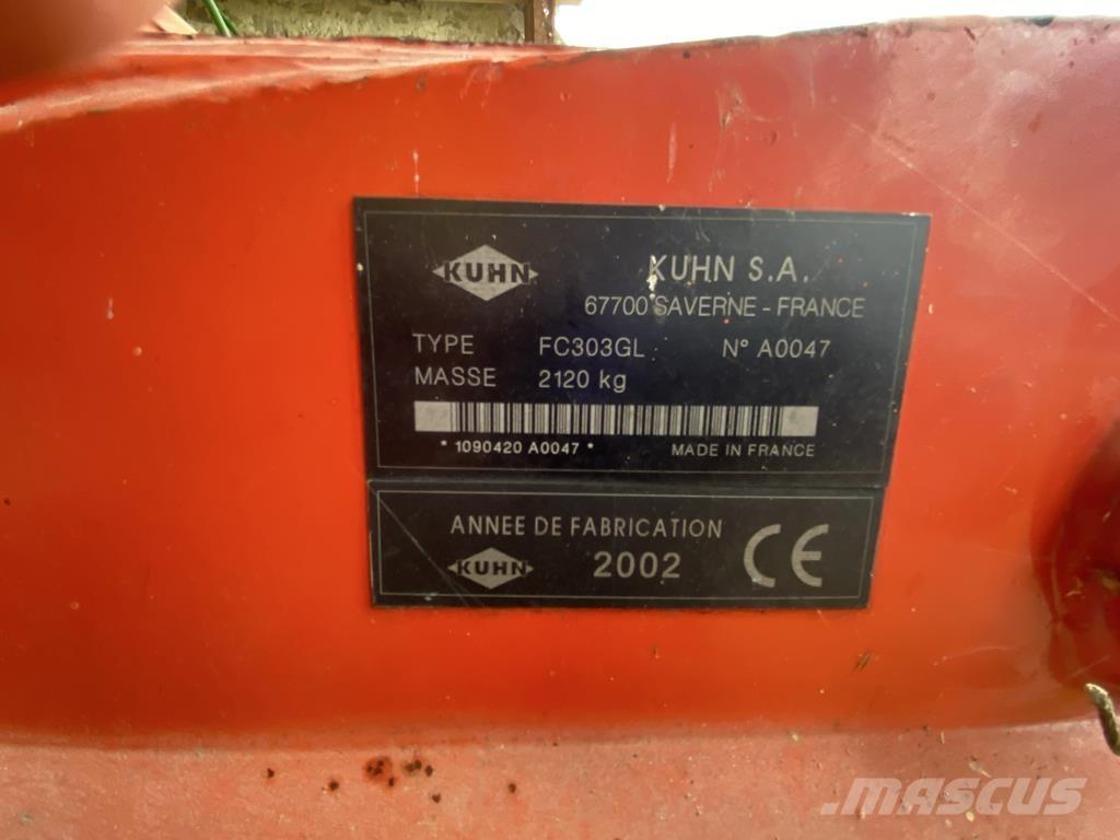 Kuhn FC303GL Corta-Relvas montadas e arrastadas