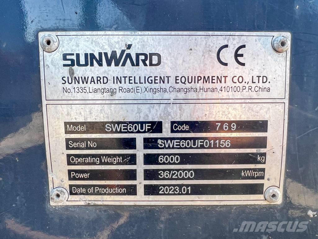 Sunward 60UF Mini Escavadoras <7t