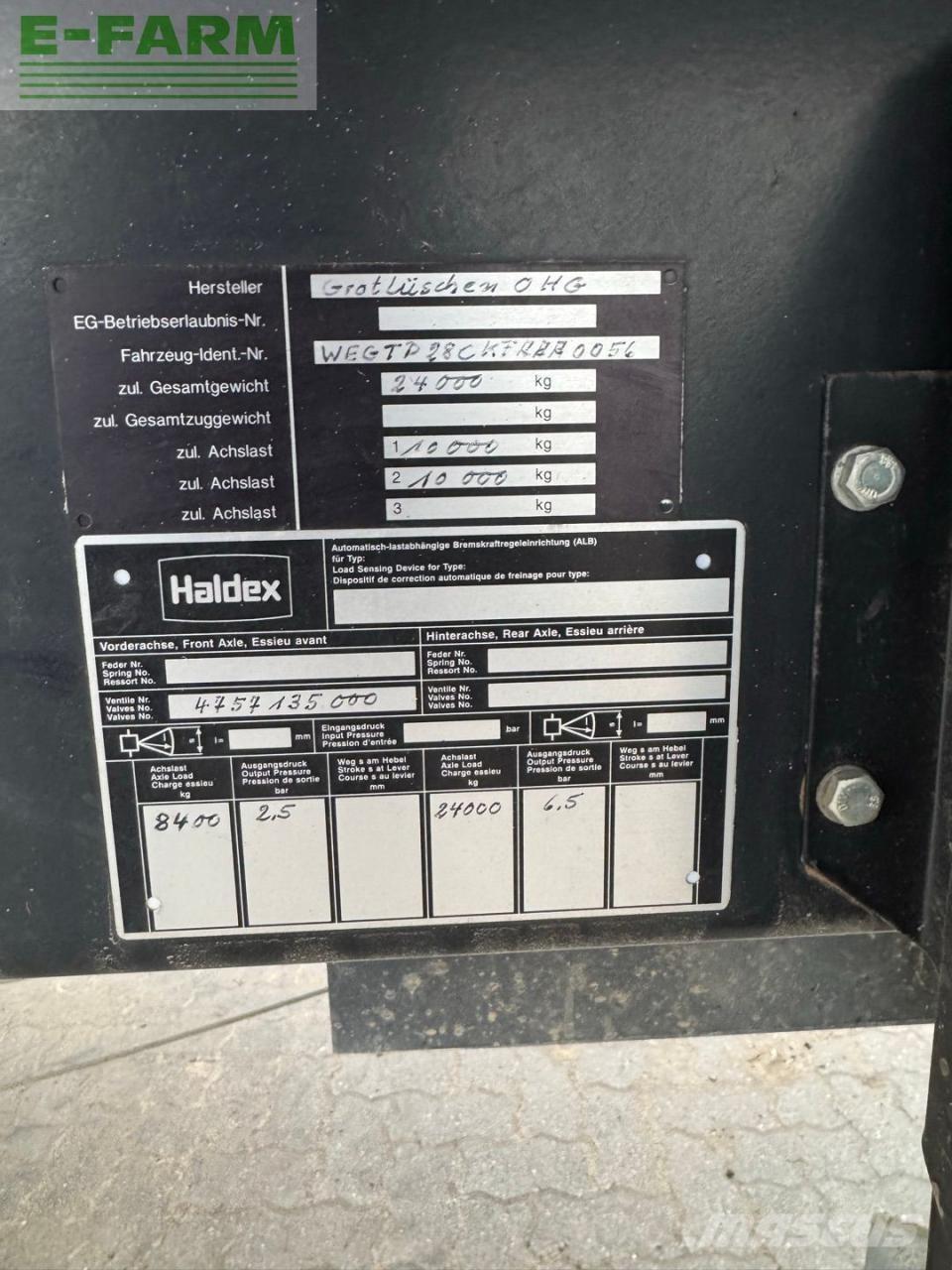  Güde Grotlüschen Reboques agricolas de uso geral