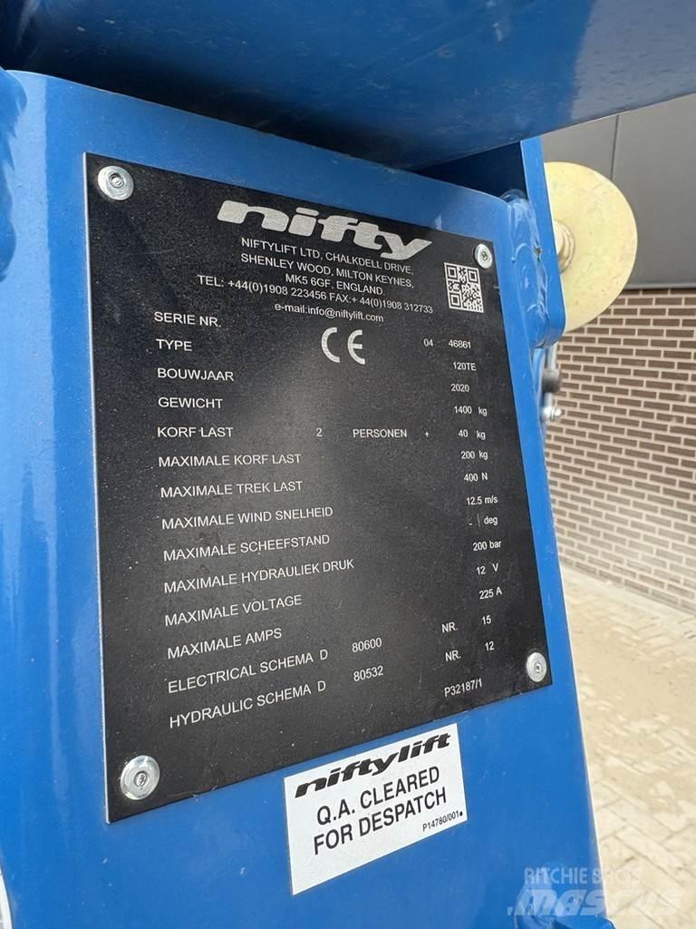 Niftylift 120t Plataformas aéreas montadas em atrelados