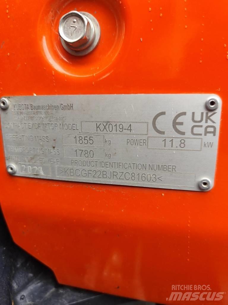 Kubota KX 019-4 Mini Escavadoras <7t