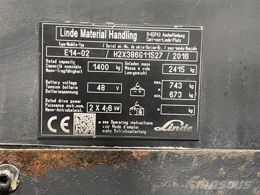 Linde E14-02 Empilhadores eléctricos