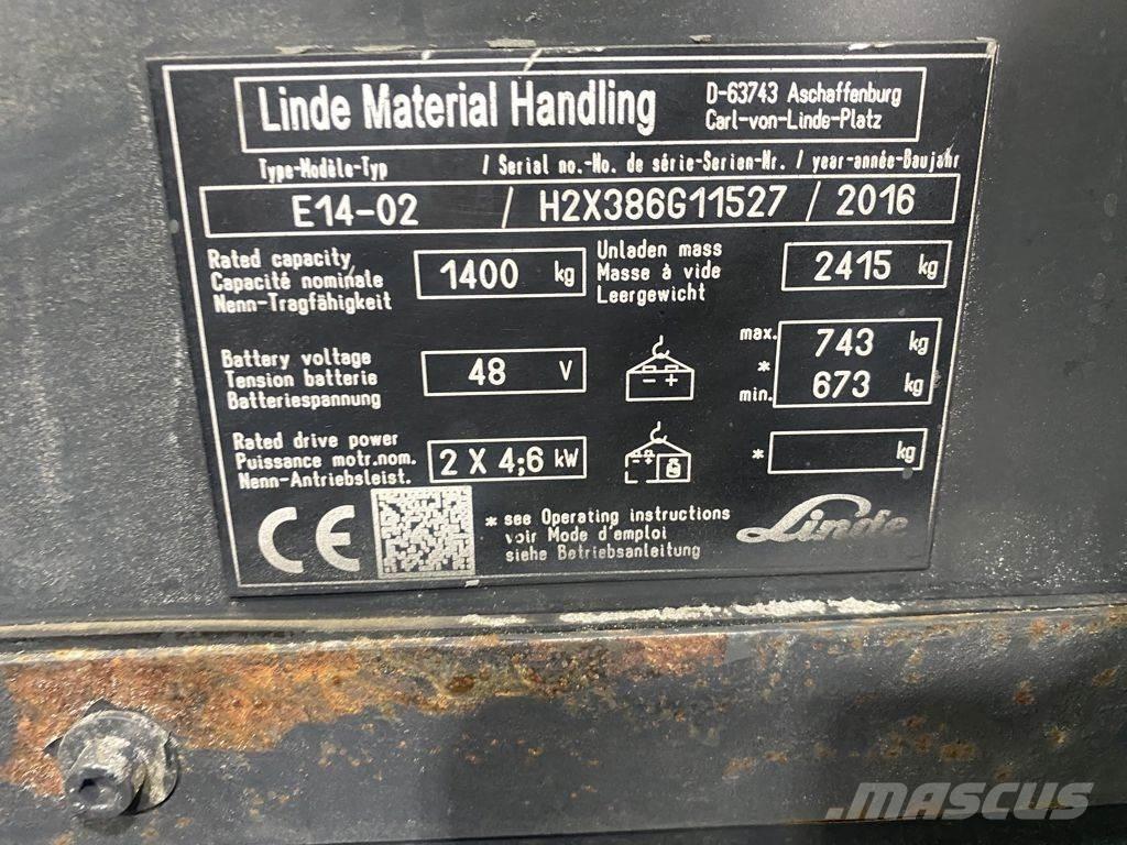 Linde E14-02 Empilhadores eléctricos