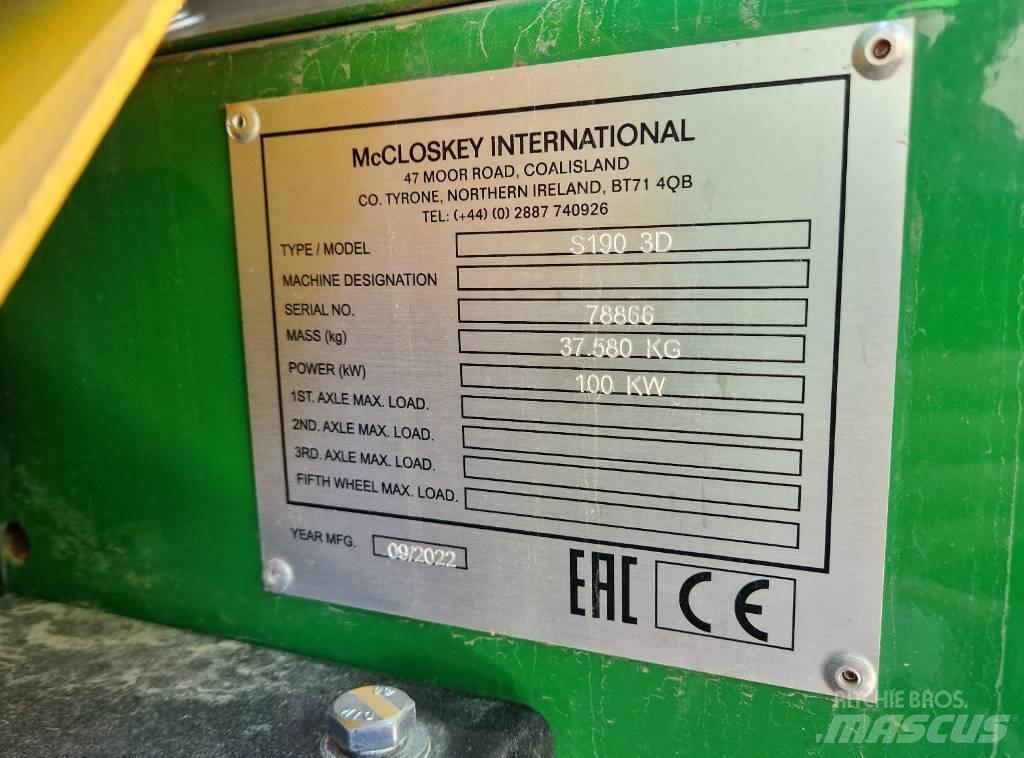 McCloskey S190 Crivos móveis