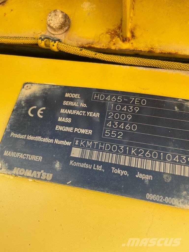 Komatsu HD 465-7 E0 Camiőes dumper basculantes rígidos