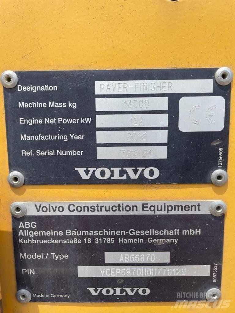 Volvo ABG 6870 Pavimentadoras de asfalto