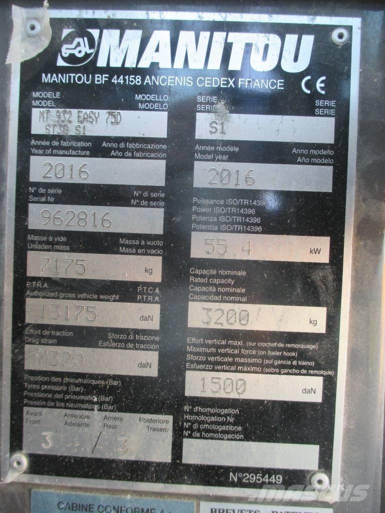 Manitou MT 932 Manipuladores telescópicos