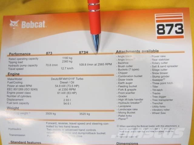 Bobcat 873 HF Carregadoras de direcção deslizante