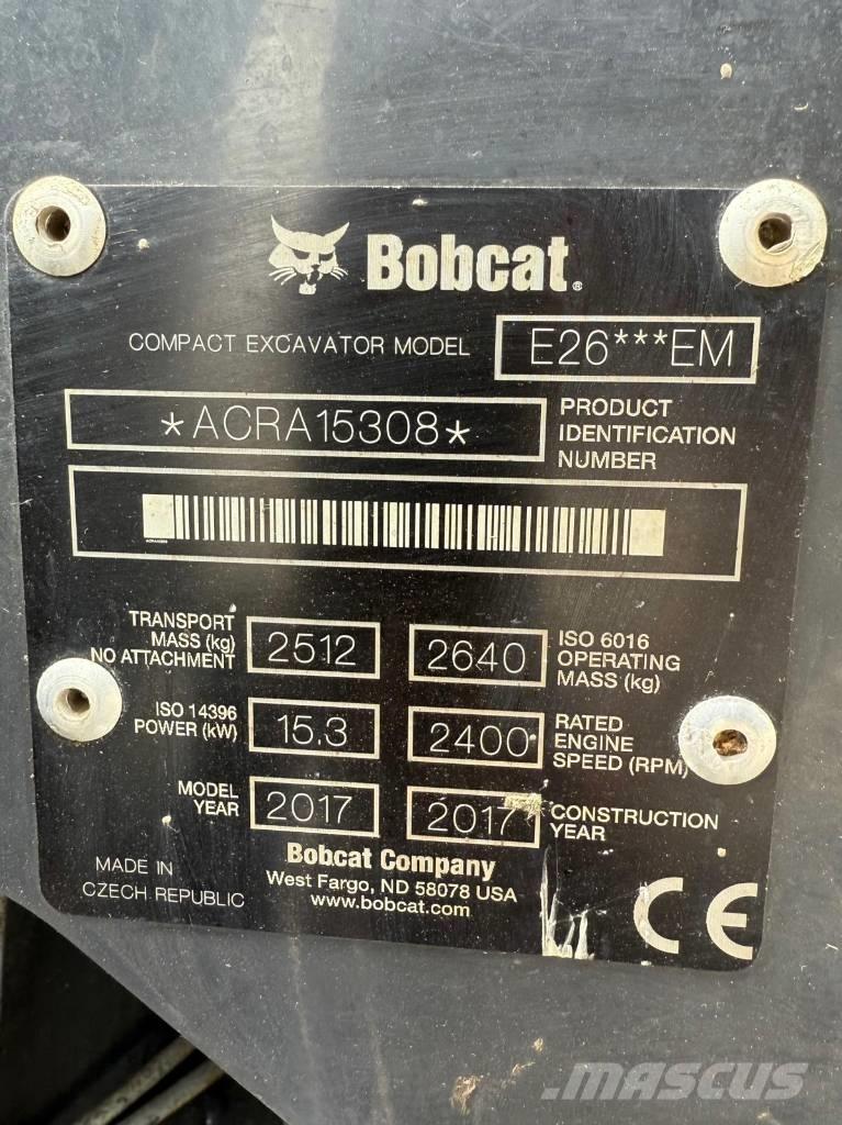 Bobcat E 26 EM Mini Escavadoras <7t