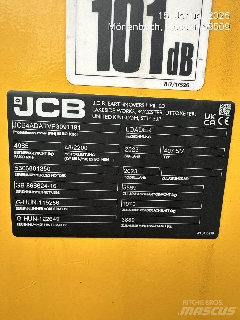 JCB 407 Pás carregadoras de rodas
