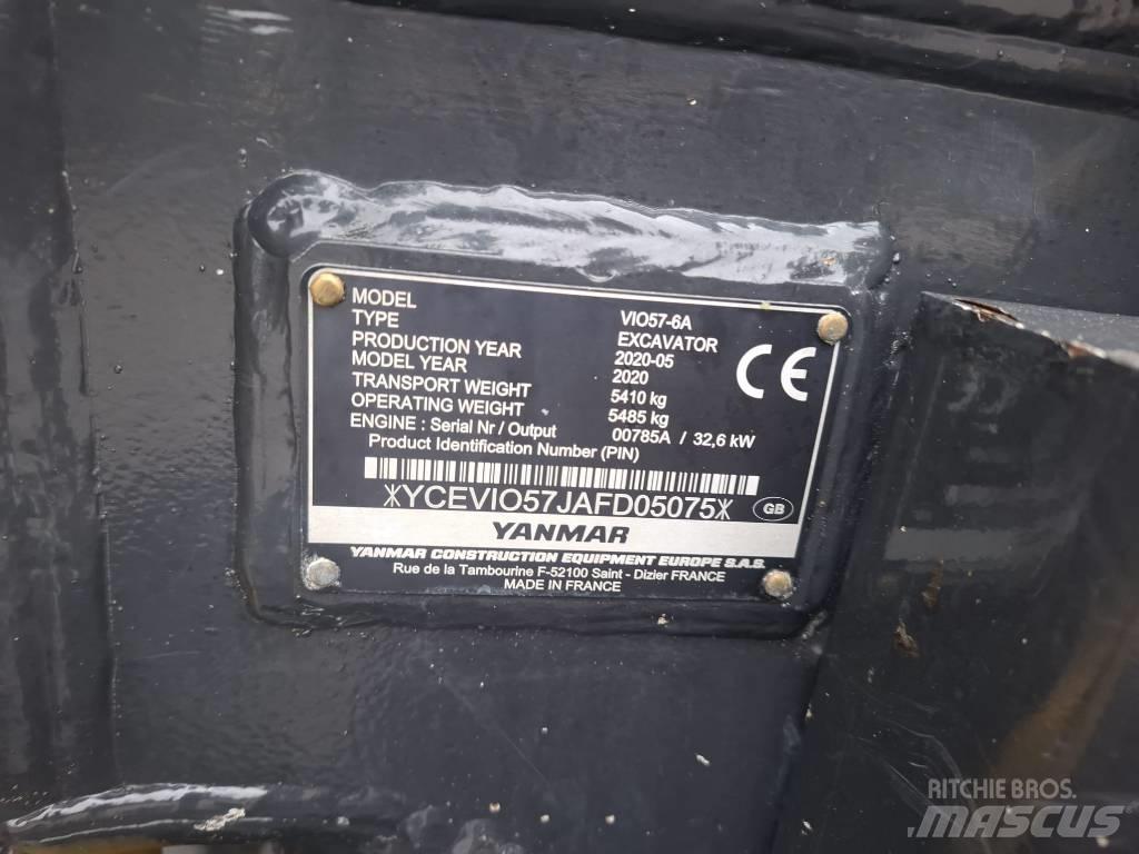 Yanmar Vio 57-6A Mini Escavadoras <7t