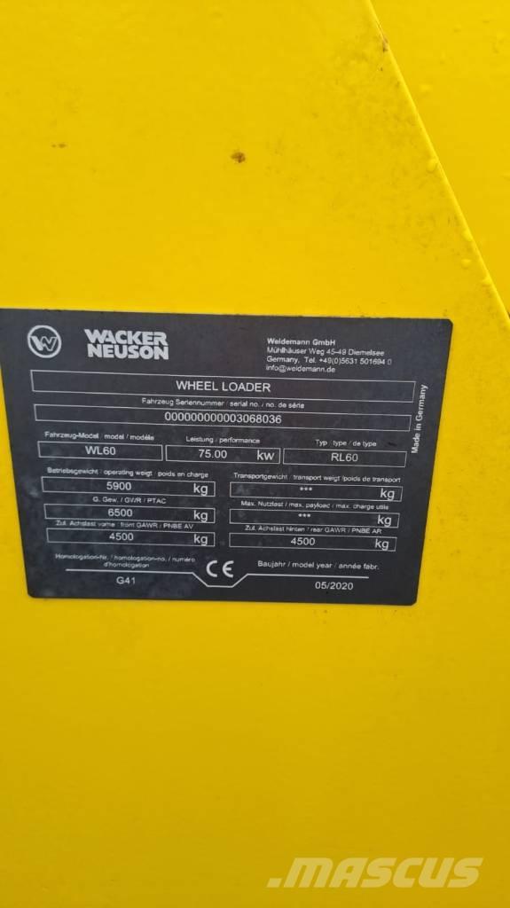 Wacker Neuson WL60 Pás carregadoras de rodas
