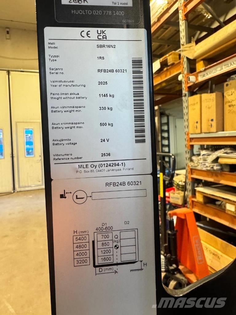 Mitsubishi SBR16N2 Self propelled stackers