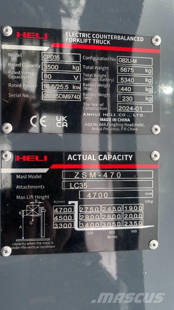 Heli CPD35-GB2LI-M Empilhadores eléctricos