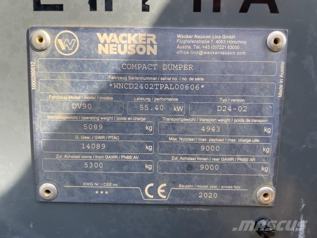 Wacker Neuson DV90 Dumpers de obras