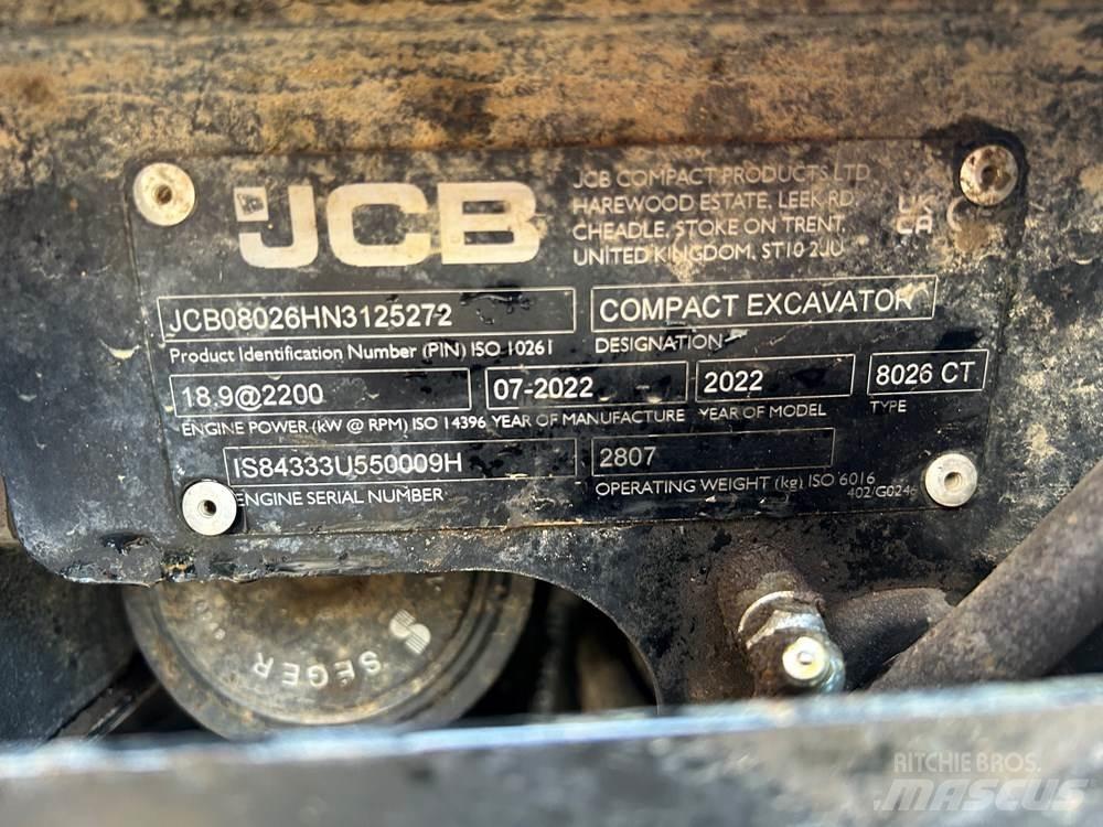 JCB 8026 CTS Mini Escavadoras <7t
