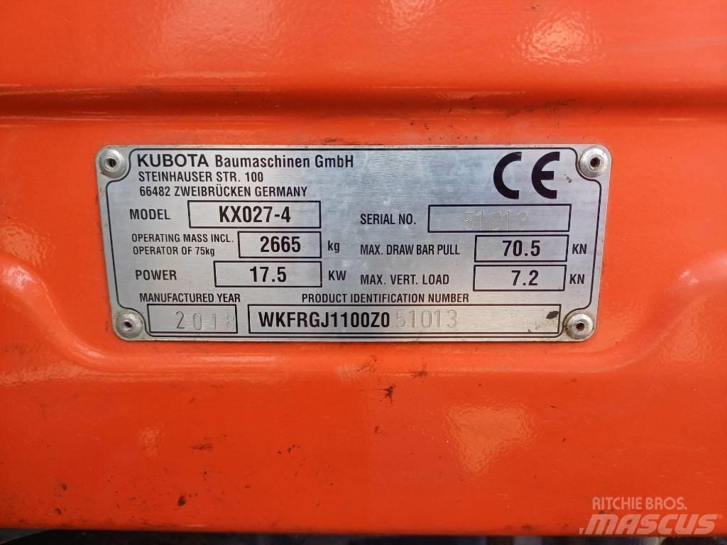 Kubota KX027-4 Mini Escavadoras <7t