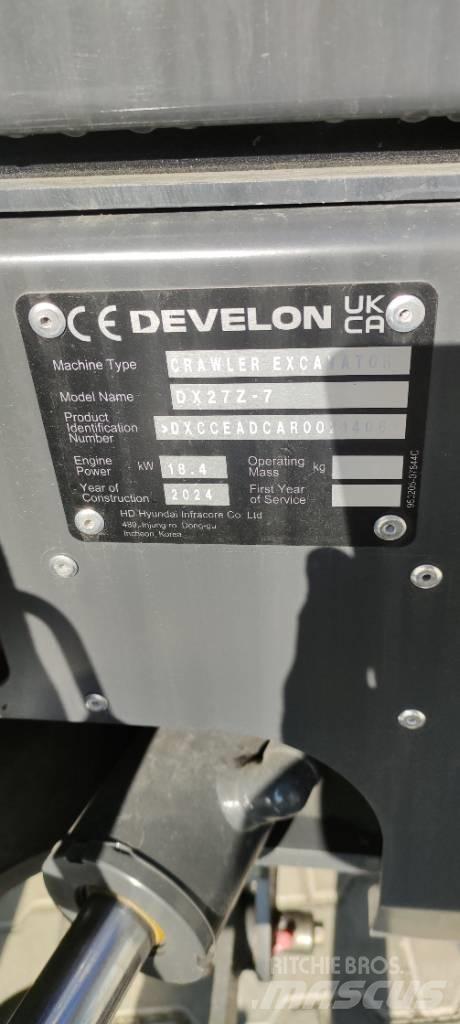 Develon DX 27 Z-7 Mini Escavadoras <7t