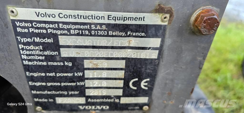 Volvo EC 20 E Mini Escavadoras <7t