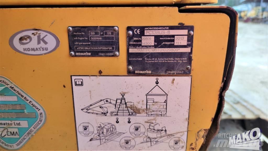 Komatsu PC 138 US-8 Escavadoras de rastos