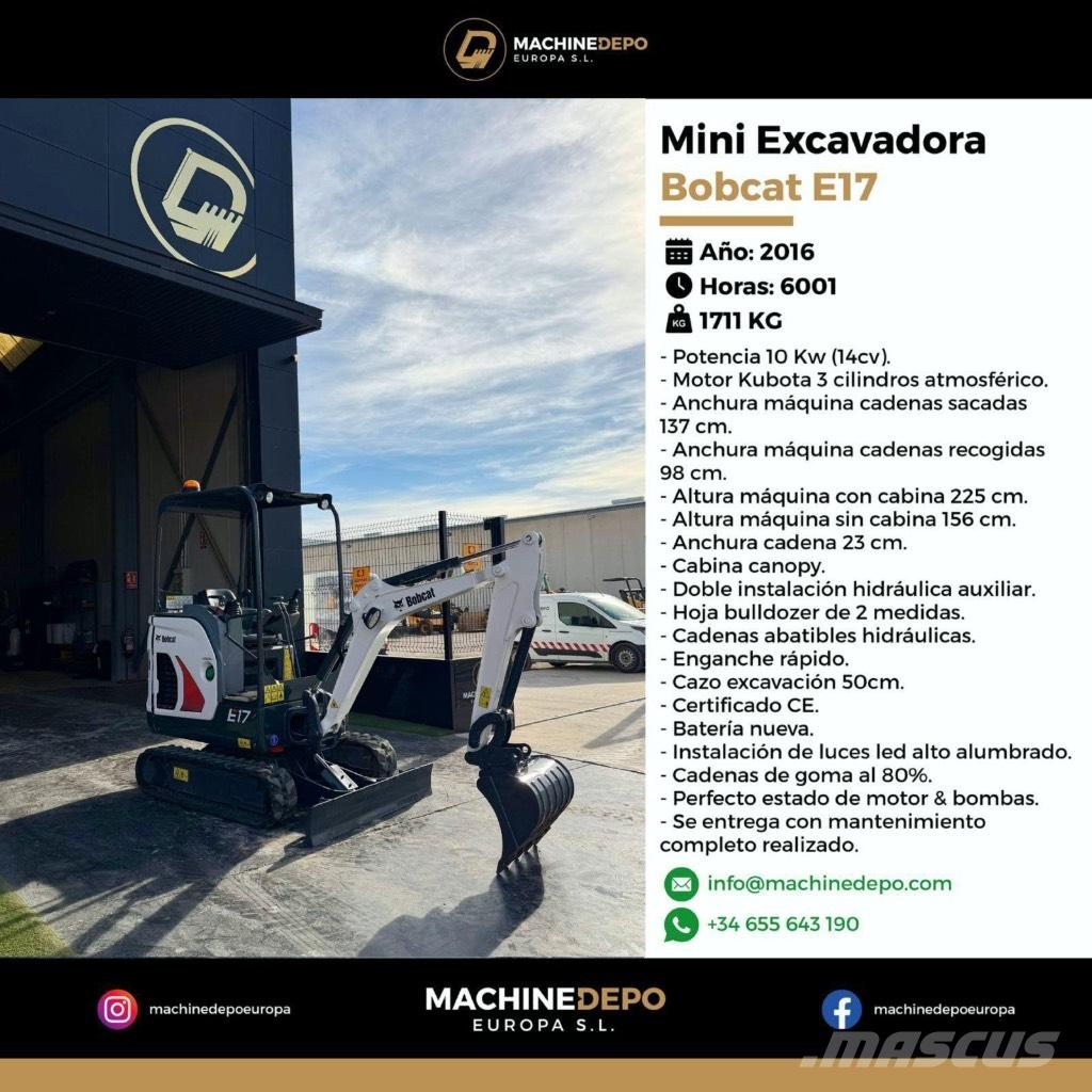 Bobcat E 17 Mini Escavadoras <7t