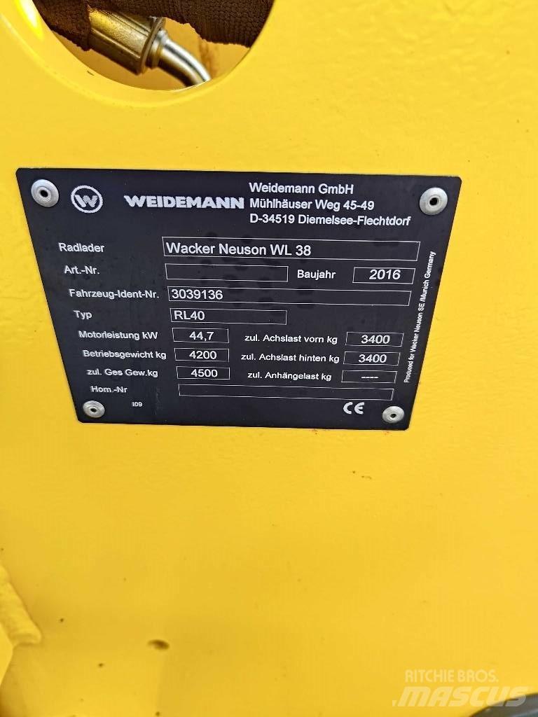 Wacker Neuson WL 38 Pás carregadoras de rodas