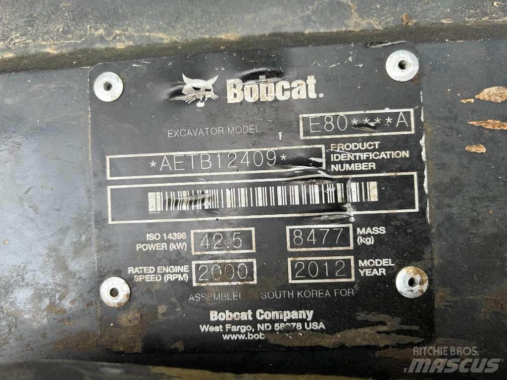 Bobcat E 80 Escavadoras de rastos