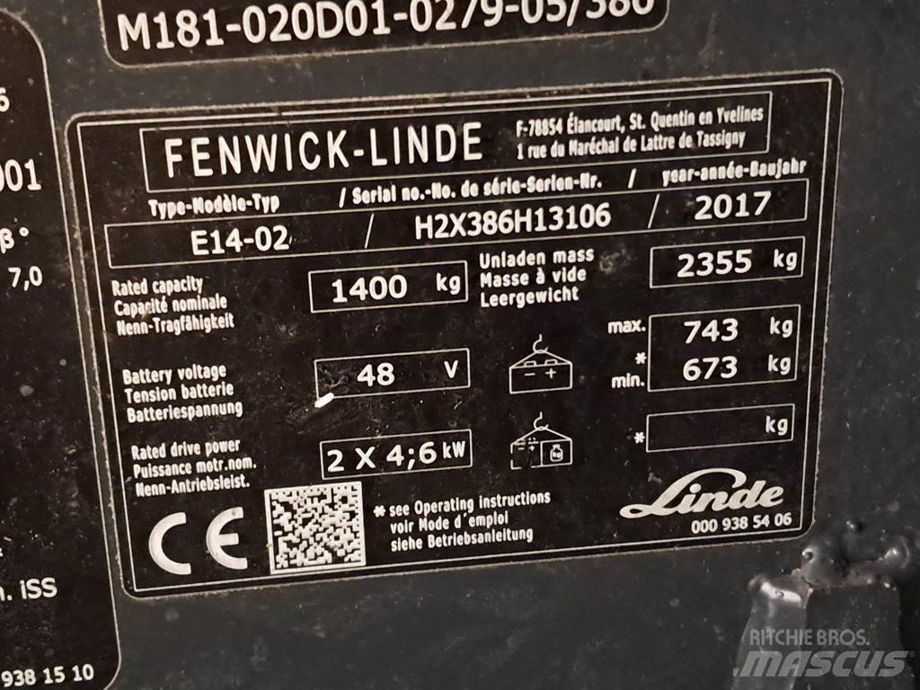 Linde E14-02 ion Empilhadores eléctricos