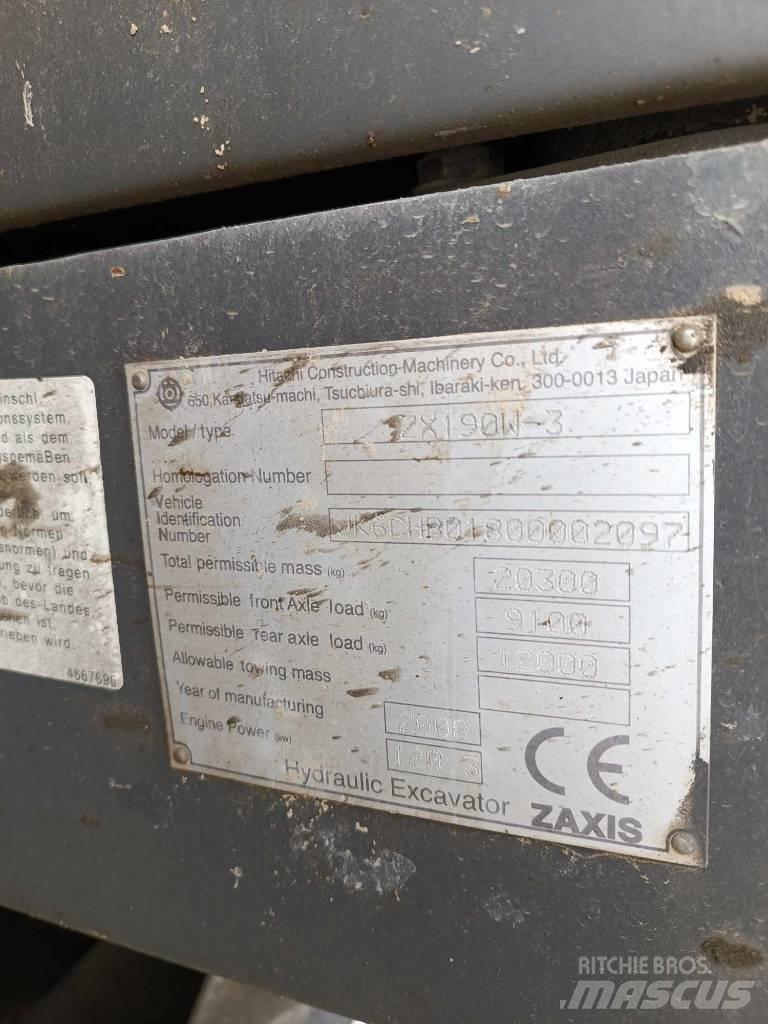 Hitachi ZX 190 W-3 Escavadoras de rodas