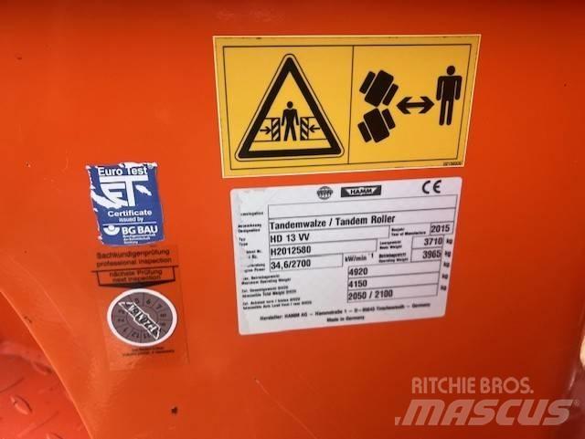 Hamm HD 13 VV, Vält Cilindros Compactadores tandem