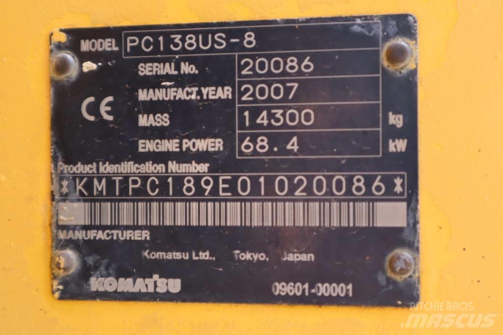 Komatsu PC138US-8 Escavadoras de rastos