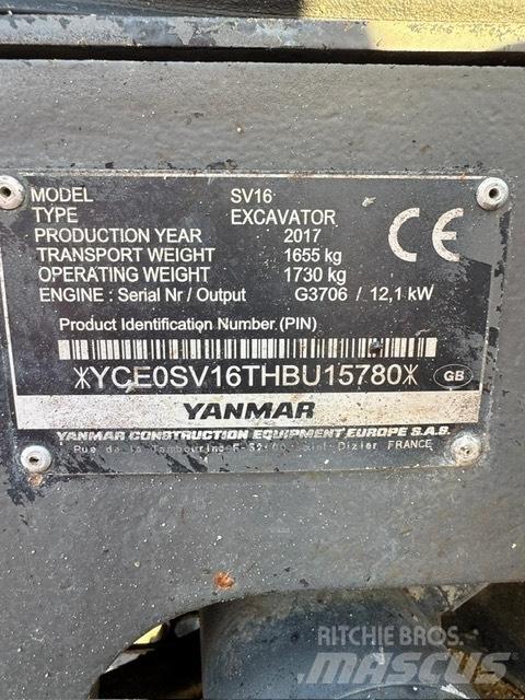 Yanmar SV 16 Mini Escavadoras <7t