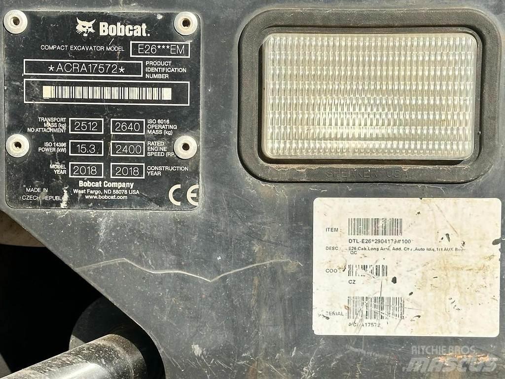 Bobcat E26 Mini Escavadoras <7t
