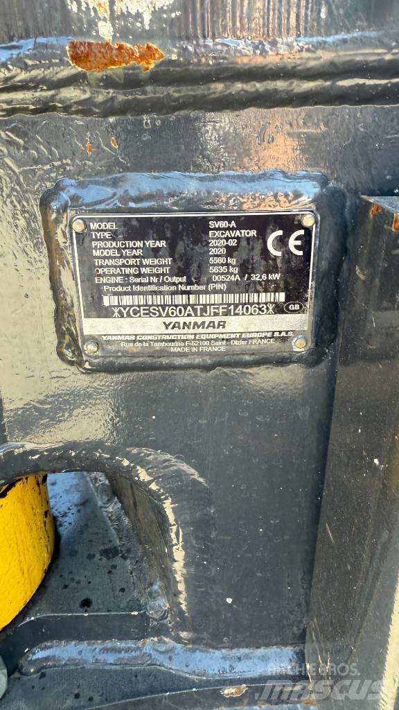 Yanmar SV 60 Mini Escavadoras <7t