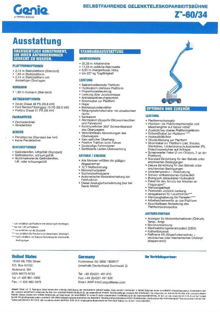 Genie Z 60 Elevadores braços articulados