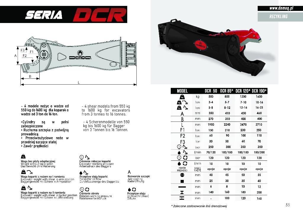  DEMOQ DCR120E Cortadores