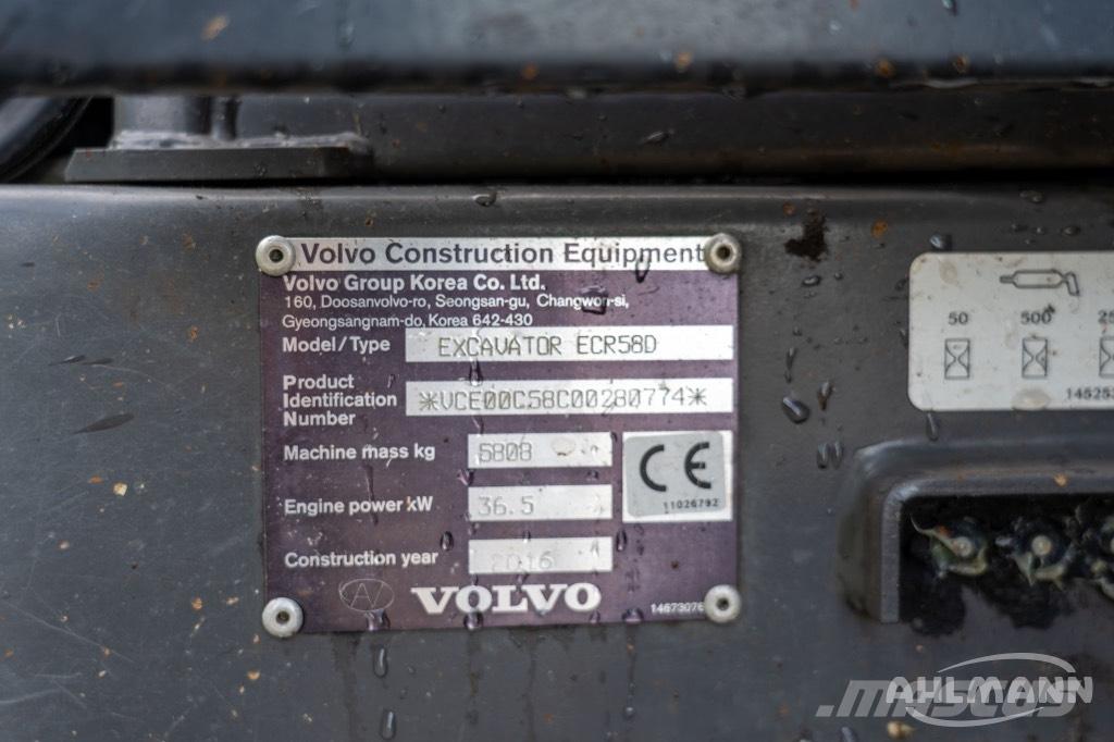 Volvo ERC58D Mini Escavadoras <7t
