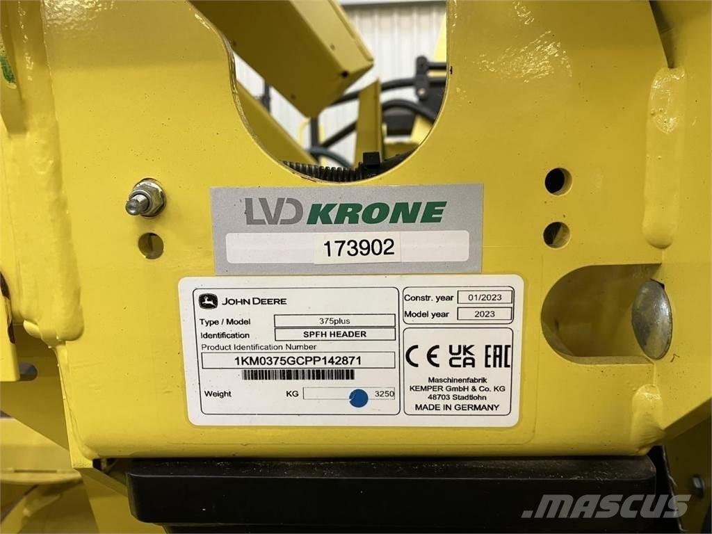 Kemper 375Plus Acessórios de ceifeiras debulhadoras
