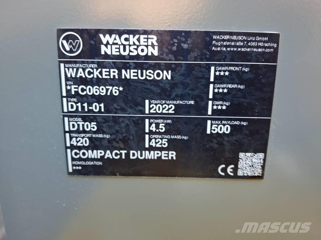 Wacker Neuson DT 05 Dumpers de lagartas