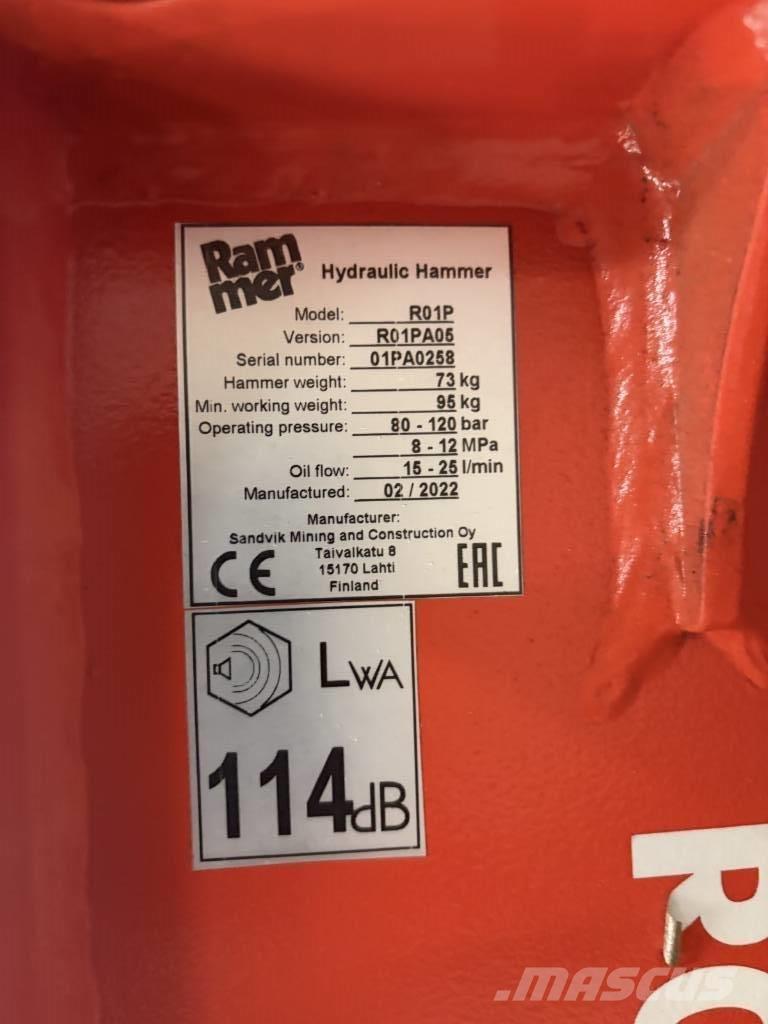 Rammer R01P Martelos Hidráulicos