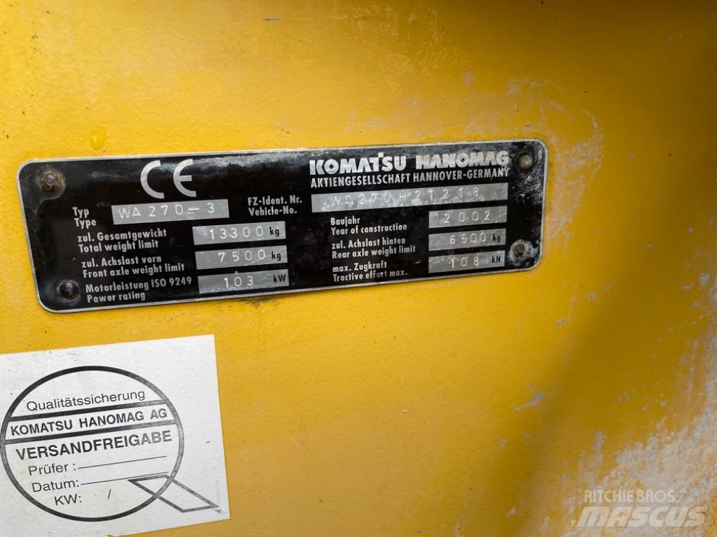 Komatsu WA 270-3 Pás carregadoras de rodas