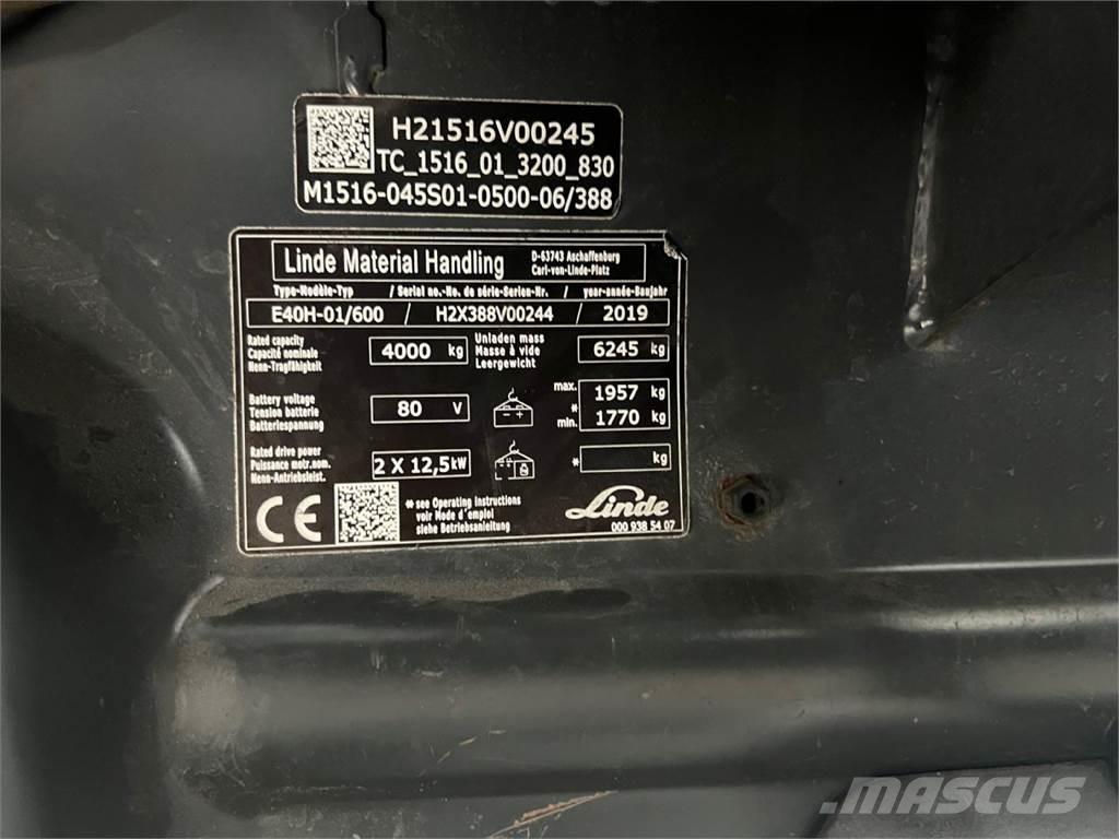 Linde E40H-01/600 Empilhadores eléctricos