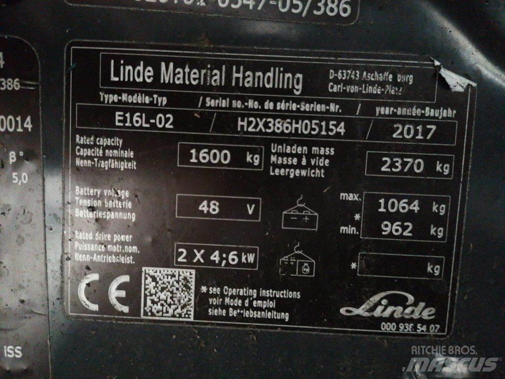 Linde E16L-02 Empilhadores eléctricos