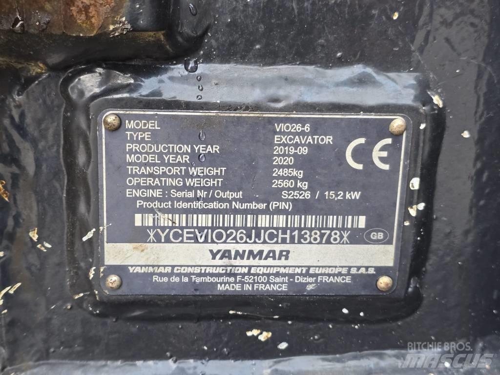Yanmar VIO 26-6 Mini Escavadoras <7t