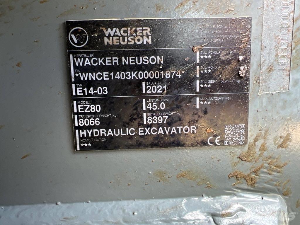 Wacker Neuson EZ80 Escavadoras de rastos