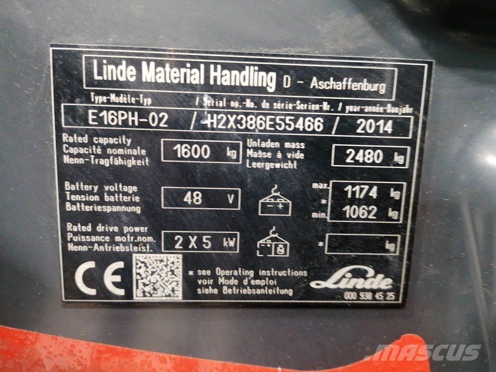 Linde E16PH-02 Empilhadores eléctricos