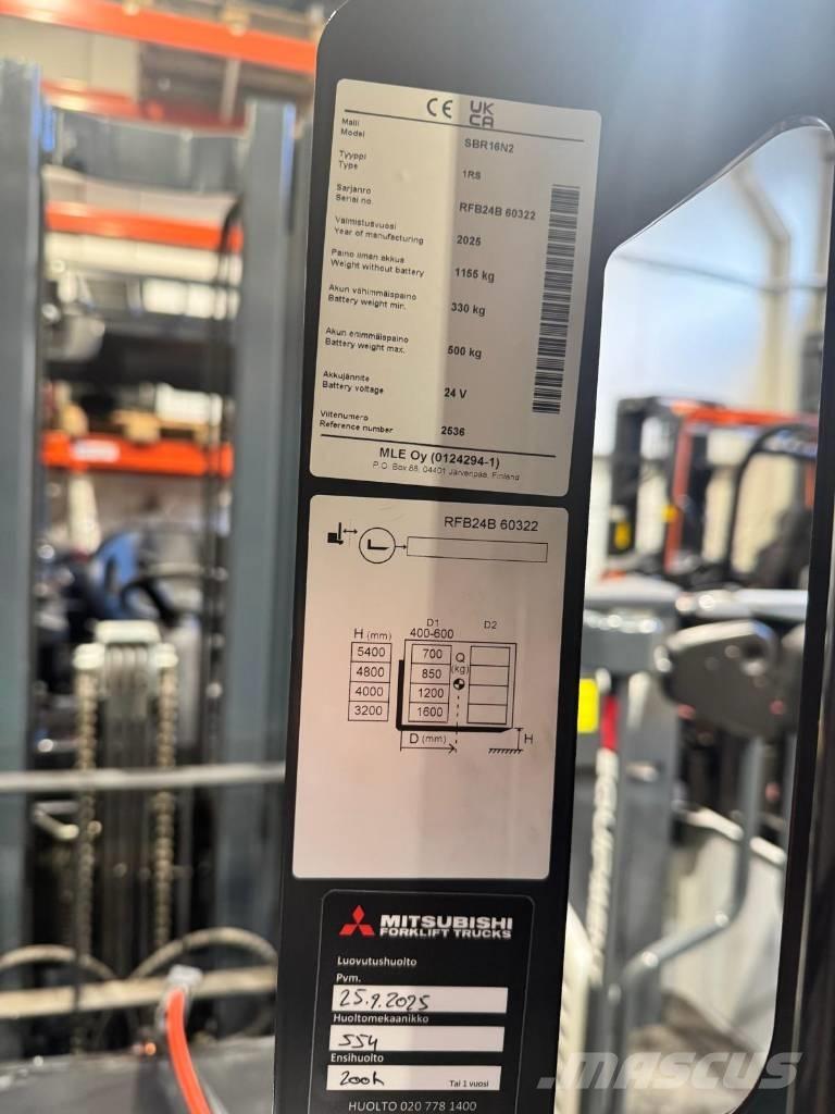 Mitsubishi SBR16N2 Self propelled stackers