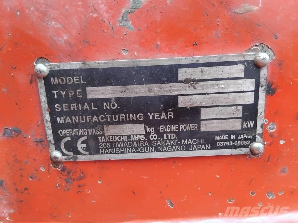Takeuchi TB290 Mini Escavadoras <7t