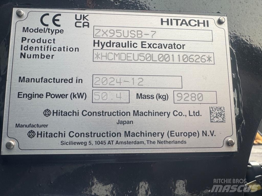 Hitachi ZX 95USB-7 Escavadoras Midi 7t - 12t
